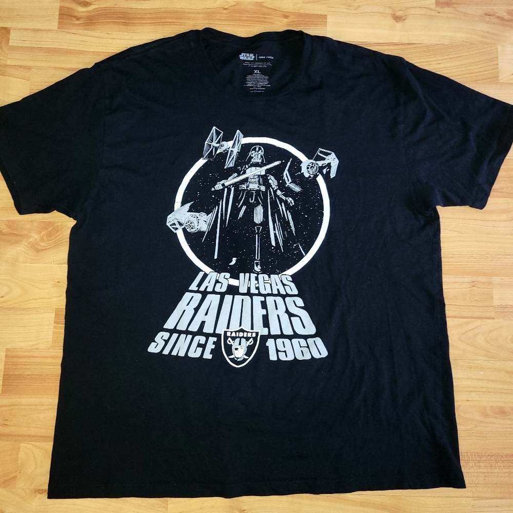 Las Vegas Raiders + Star Wars Special Edition Collab Tshirt from Junk Food. XL
